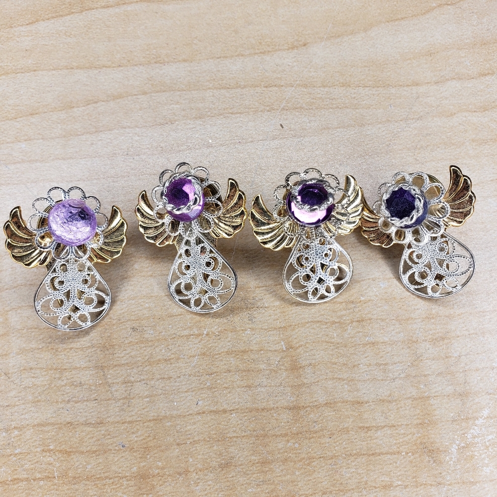 S.E. 2002 Guardian Angel Feb Birth Stone Pins